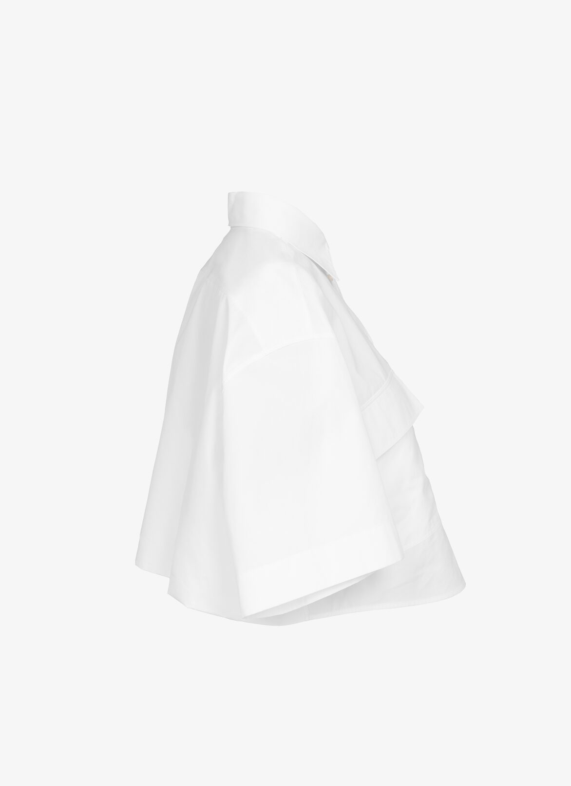 Lightweight poplin cropped shirt ALAÏA WHITE LIGHTWEIGHT POPLIN CROPPED SHIRT
